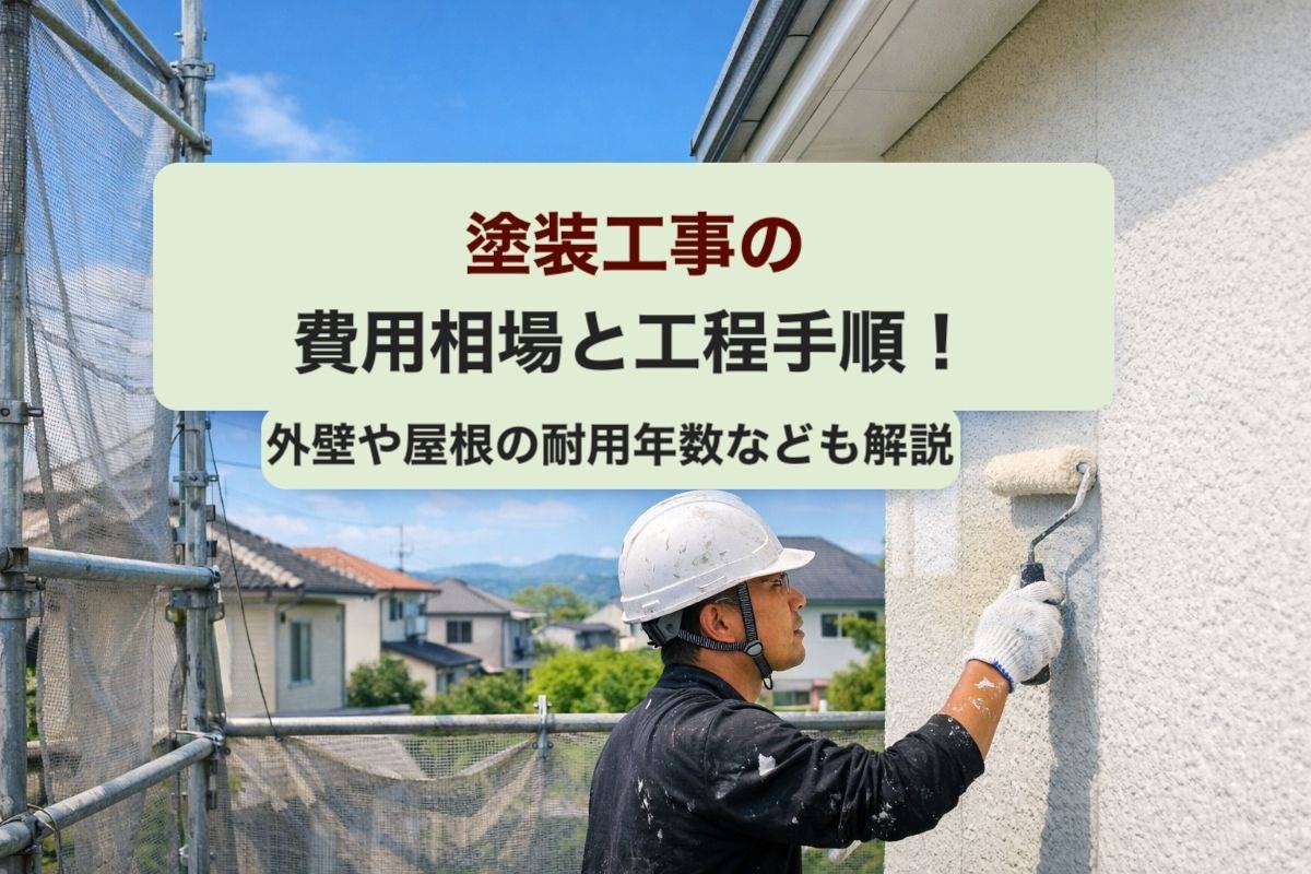 塗装工事の費用相場と工程手順！外壁や屋根の耐用年数なども解説