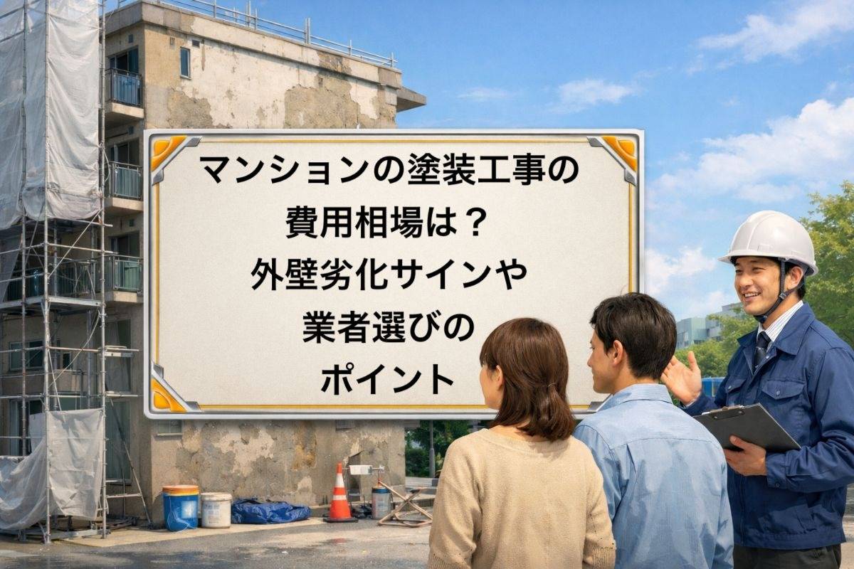 マンションの塗装工事の費用相場は？外壁劣化サインや業者選びのポイント