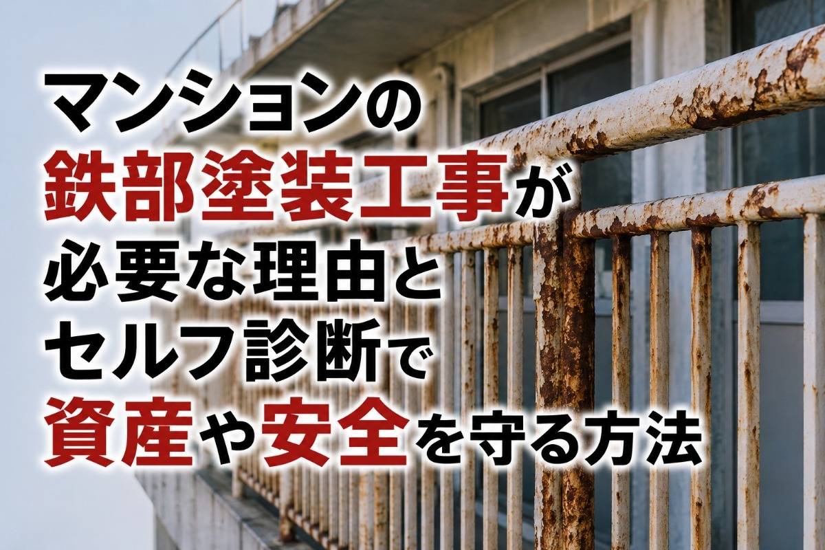 マンションの鉄部塗装工事が必要な理由とセルフ診断で資産や安全を守る方法