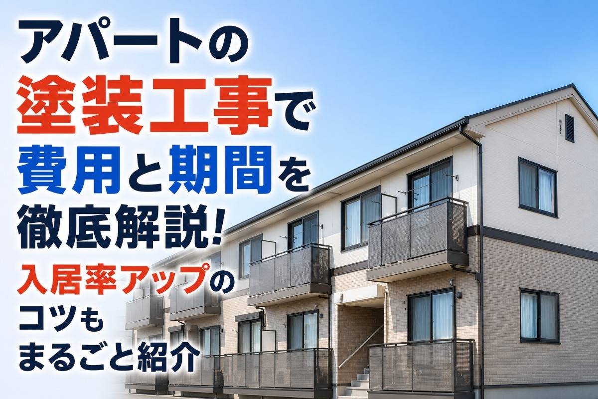 アパートの塗装工事で費用と期間を徹底解説！入居率アップのコツもまるごと紹介