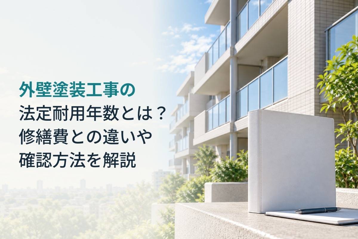 外壁塗装工事の法定耐用年数とは？修繕費との違いや確認方法を解説